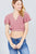 Short Sleeve V-neck W/surplice Tie Detail Woven Top