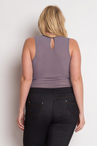 Floral Embroidery Mesh Bodysuit