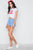 Mid-rise Light Crinkled Self Tie Shorts