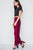 Contrast Trim Side Slit Wide Leg Casual Pants
