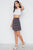 Stripe Button Down High Waist Retro Mini Skirt