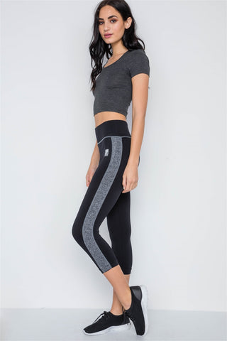 Contrast Stripe Active Sporty Leggings
