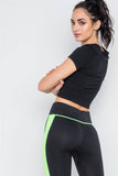 Contrast Stripe Active Sporty Leggings