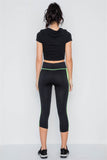 Contrast Stripe Active Sporty Leggings
