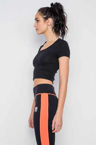Contrast Stripe Active Sporty Leggings