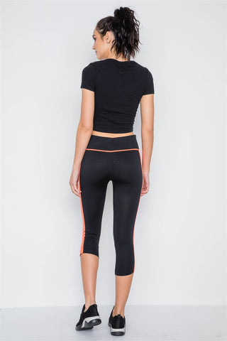 Contrast Stripe Active Sporty Leggings
