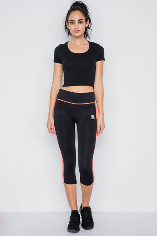 Contrast Stripe Active Sporty Leggings