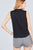 Sleeveless Ruffle Neck W/self Tie Smocked Yoke Detail Front Button Woven Top