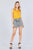 Sleeveless Ruffle Neck W/self Tie Smocked Yoke Detail Front Button Woven Top
