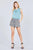 Sleeveless Ruffle Neck W/self Tie Smocked Yoke Detail Front Button Woven Top