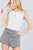 Sleeveless Ruffle Neck W/self Tie Smocked Yoke Detail Front Button Woven Top