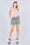 Sleeveless Ruffle Neck W/self Tie Smocked Yoke Detail Front Button Woven Top
