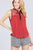 Sleeveless Contrast Tie W/lace Wool Dobby Woven Top