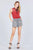 Sleeveless Contrast Tie W/lace Wool Dobby Woven Top