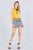 Sleeveless Contrast Tie W/lace Wool Dobby Woven Top