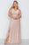 Plus Size Nude Front Slits Cami Evening Maxi Dress