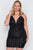Plus Size Black Floral Lace Bodycon Cami Mini Dress