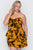 Plus Size Strapless Floral Sweetheart Mini Dress