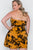 Plus Size Strapless Floral Sweetheart Mini Dress