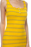 Stripe Bodycon Ribbed Dress