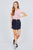Short Sleeve Round Neck Lettuce Hem Stripe Jersey Cotton Spandex Top