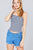 Multi Stripe Rib Cami Crop Top