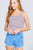 Multi Stripe Rib Cami Crop Top