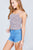 Multi Stripe Rib Cami Crop Top
