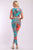 Floral Print And Striped Side Contrast 2 Pieces Set Includes A Hooded Cropped Top With Short Sleeves And A High Waist Full Leggings