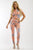 Floral Print And Striped Side Contrast 2 Pieces Set Includes A Hooded Cropped Top With Short Sleeves And A High Waist Full Leggings
