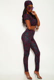 Animal Print Stretch Knit 3 Piece Set