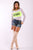 Solid Mesh Bodysuit With Long Sleeves, Contrast Trim And Front Baby Print