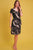 Tie-dye Print, Midi, A-line Dress In A Relaxed Fit With A V-neck, Wrapped Style, Side Waist Tie, And Short Sleeves