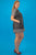 Chambray Denim, Short Sleeve, Striped Contrast Neckline And Trim, Loose Fit Short Dress With Side Pockets