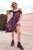 Multi Floral Polka Dot Print Flounce Midi Dress