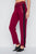 Wine Contrast Trim Raw Hem Casual Sporty Pants