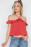 Ruffle Layer Halter Top