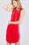 Sleeveless W/side Stripe Drawstring Hoodie Cotton Rayon Spandex Mini Dress