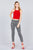 Halter Neck Cotton Spandex Rib Crop Top