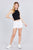 Halter Neck Cotton Spandex Rib Crop Top