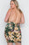 Plus Size Hunter Green Velvet Cami Floral Bodycon Mini Dress