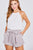 Paper Bag W/bow Tie Yarn Dye Stripe Short Pants
