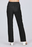 Waist Elastic W/drawstring Long Linen Pants
