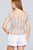 Short Sleeve Button Down Ruffle Hem Print Linen Woven Top