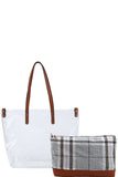 2in1 Hot Trendy Transparent Tote Bag With Long Strap