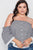 Plus Size Gingham Off-the-shoulder Top