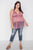 Plus Size Smocked Combo Mesh Top
