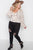 Plus Size Floral V-neck Ruffle Long Sleeve Top