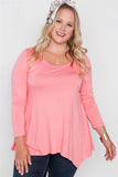 Plus Size Long Sleeve Basic Top