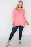 Plus Size Long Sleeve Basic Top